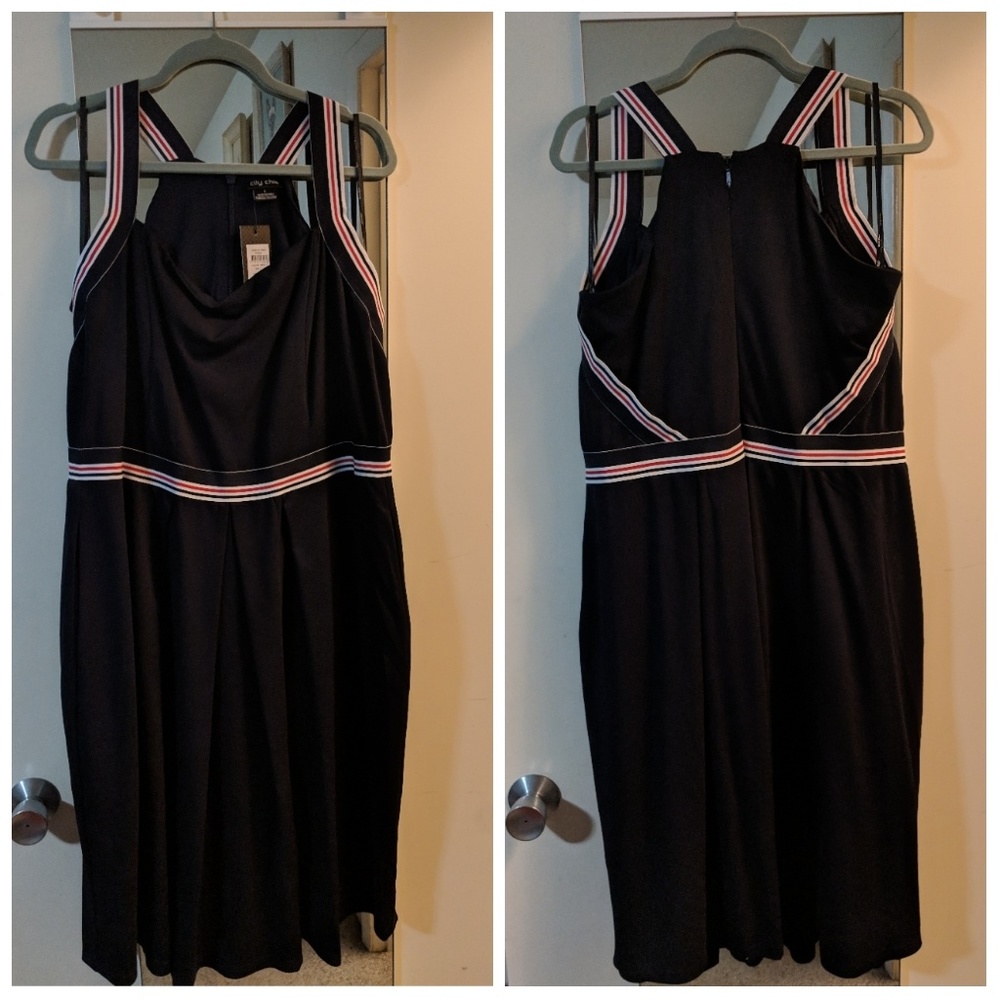 Navy City Chic dress NWT 20